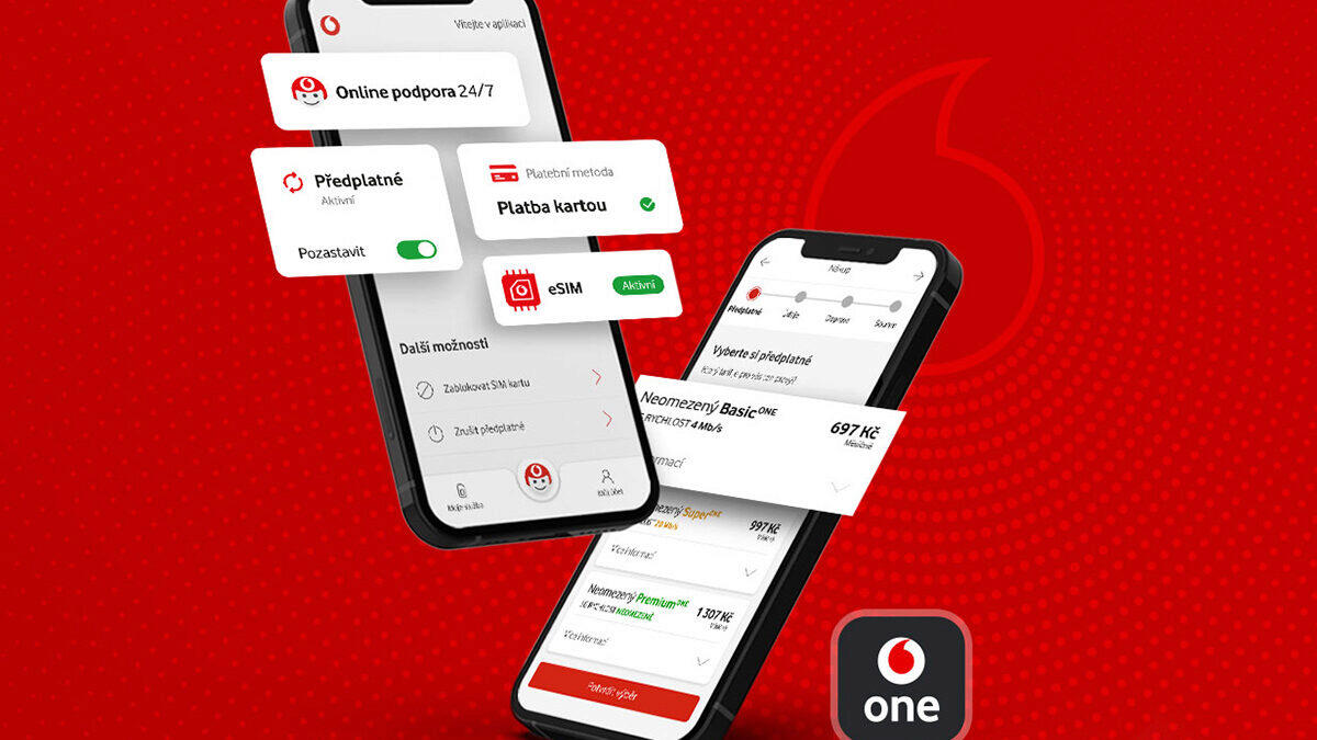 Nová aplikace Vodafone One umožňuje okamžité zřízení tarifu na pár klepnutí