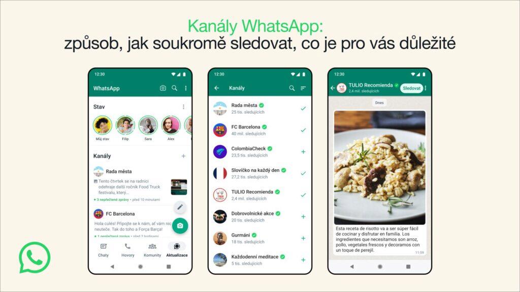 WhatsApp Kanály oficiální představení novinka