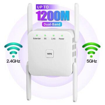 Wi-Fi (2,4GHz 5GHz) 1 200 Mbps opakovač
