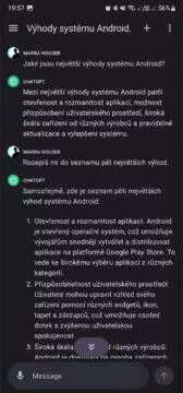 ChatGPT Android aplikace 4 ukázka