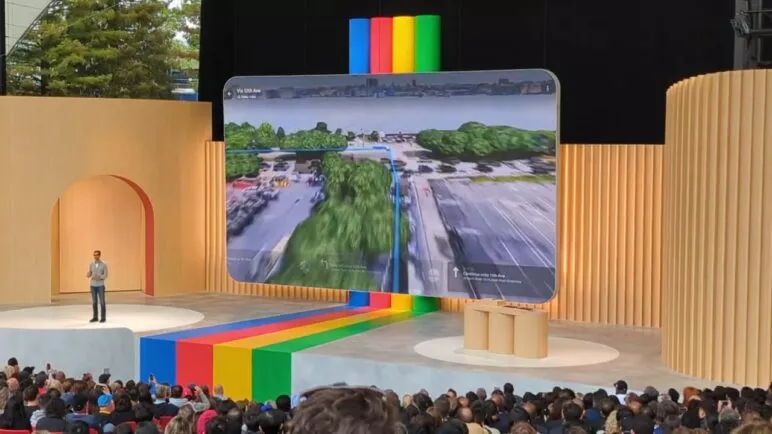 Google Maps Immersive View 3D Routes demo at Google IO 2023