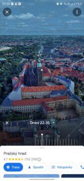 google mapy immersive view pražský hrad
