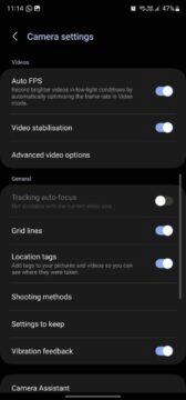 Samsung Galaxy S23 Ultra 8K bitrate omezení video natáčení nastavení