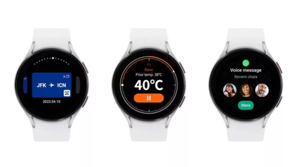 Samsung Galaxy Watch Wear OS WhatsApp Samsung Wallet Thermo Check