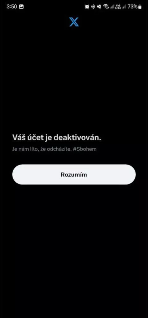 Twitter X účet smazat deaktivovat návod 7 hotovo