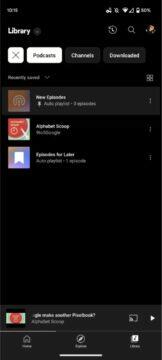 YouTube Music Podcasty aplikace další státy Brazílie Kanada nová sekce náhled 2 menu