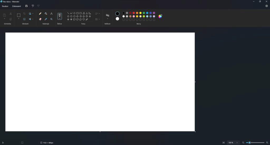 aplikace malování windows 11 tmavý režim