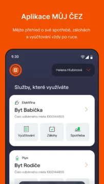 elektrina muj cez aplikace