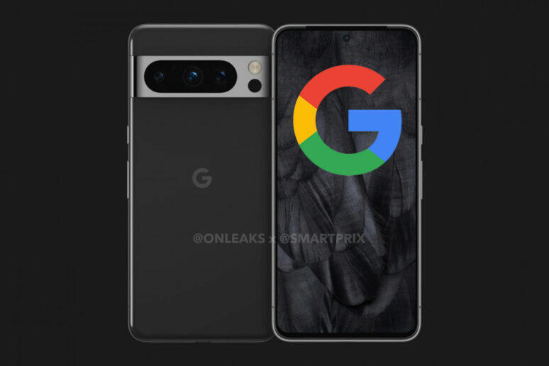 Google Pixel 8 rendery