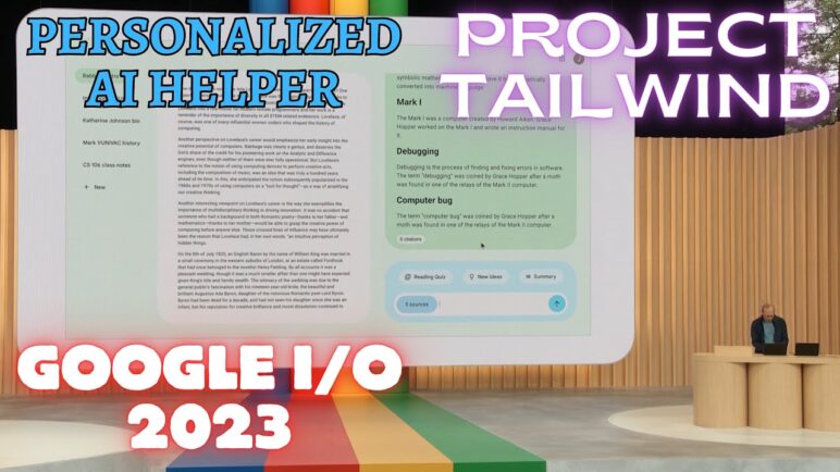 Google I/O 2023: Power Of PaLM 2 API Project Tailwind AI Powered Notebook - Personalized Study