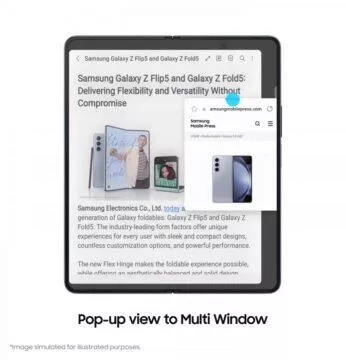 pop-up view samsung