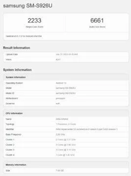 samsung galaxy s24+ geekbench