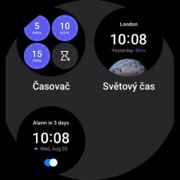 Galaxy Watch6 prostředí dlaždice