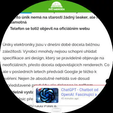 Galaxy Watch6 prostředí internet