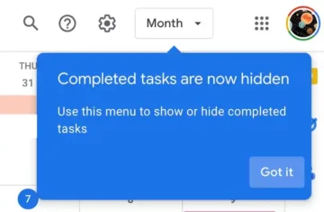 google kalendář skrýt dokončené úkoly