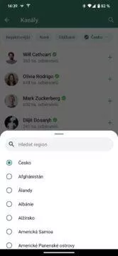 koho sledovat na whatsapp kanálech