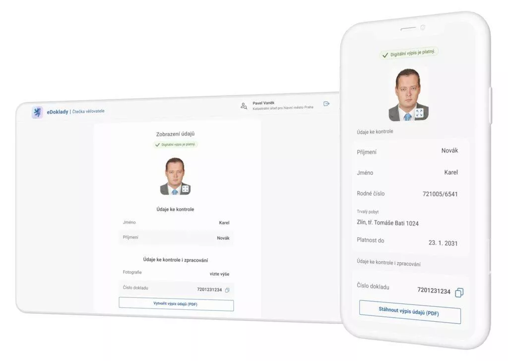 eDoklady aplikace ČR datum spuštění web mobil