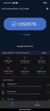 Google Pixel 8 Pro benchmark antutu