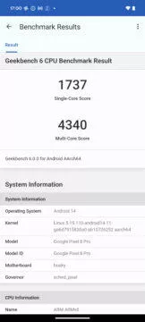 Google Pixel 8 Pro geekbench 6