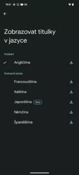 Google Pixel 8 Pro živý přepis jazyky