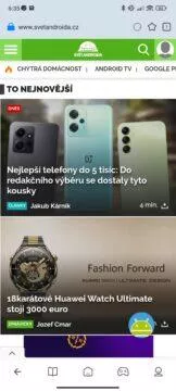 MIUI 14 prohlížeč