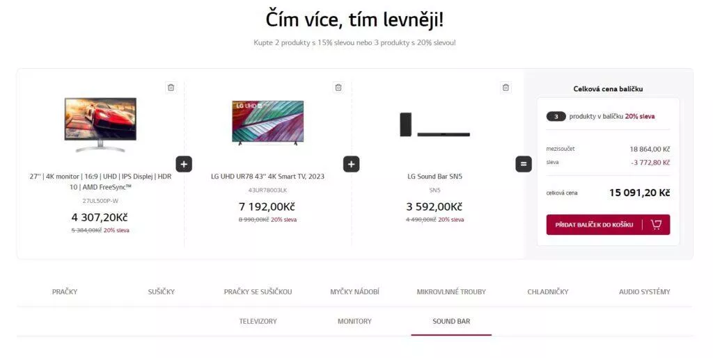 příklad slevy lg eshop