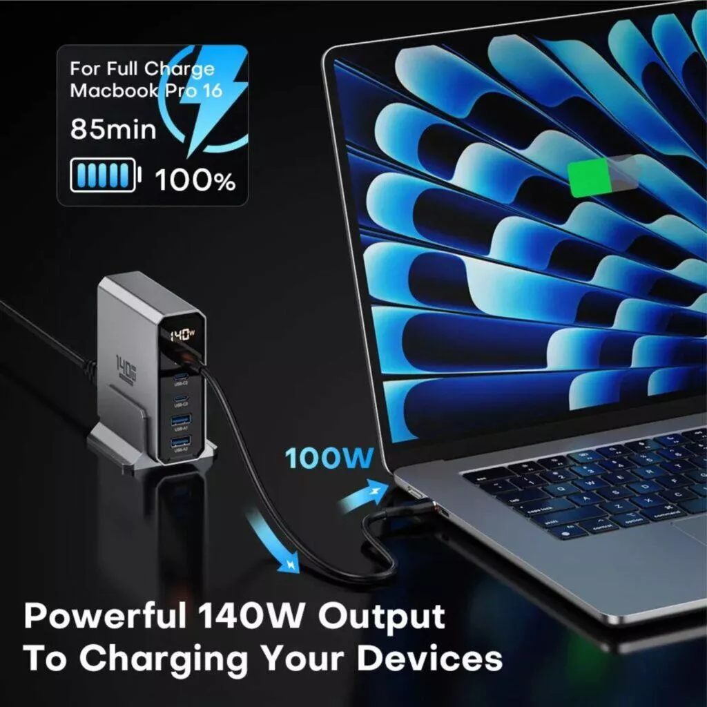 ASOMETECH 140W GaN nabíjecí stanice ALiExpress