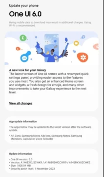 galaxy a14 one ui 6