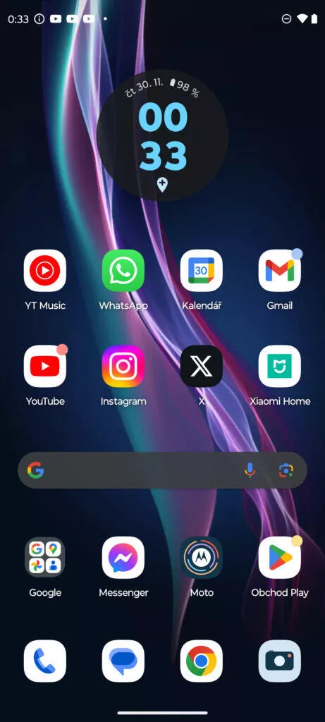 Motorola Edge 40 Neo prostředí android 13