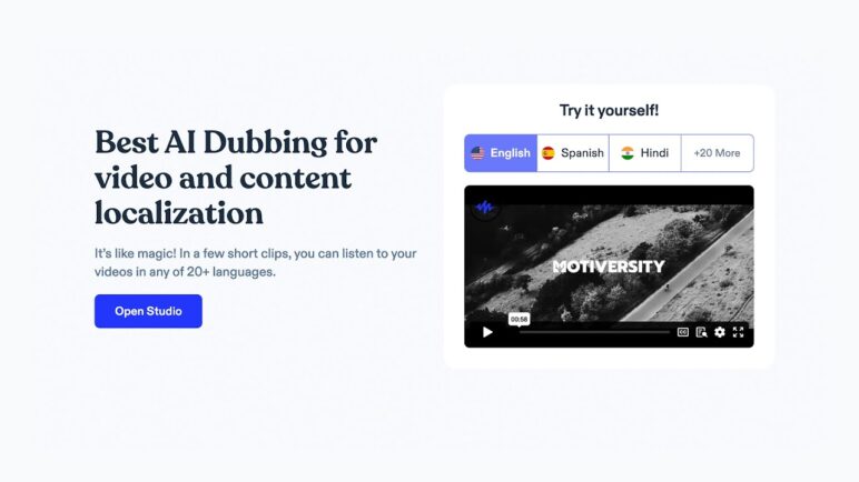 Speechify - The Best AI Dubbing for Video & Content Localization