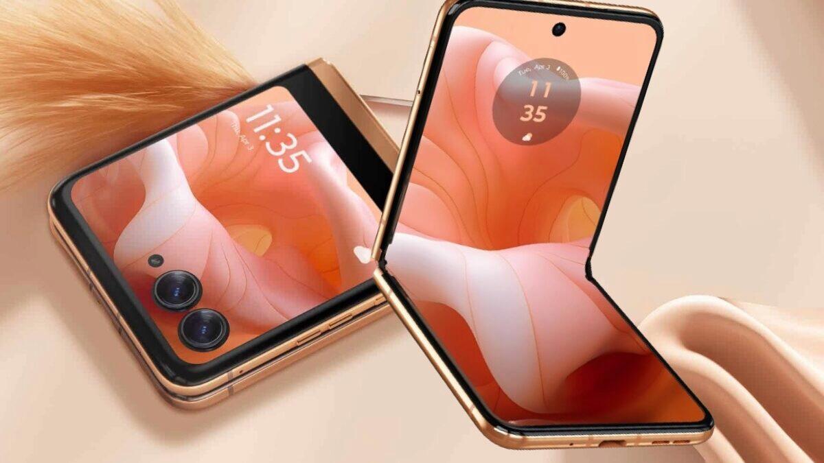 Motorola Razr 40 Ultra se odhalila v extravagantní barvě Peach Fuzz. Sekne jí to!