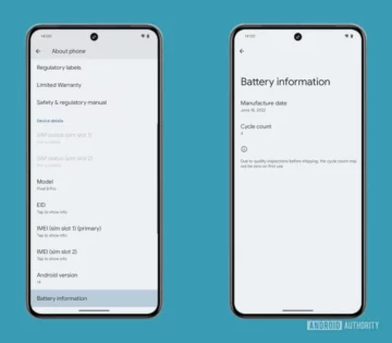 android 14 battery information
