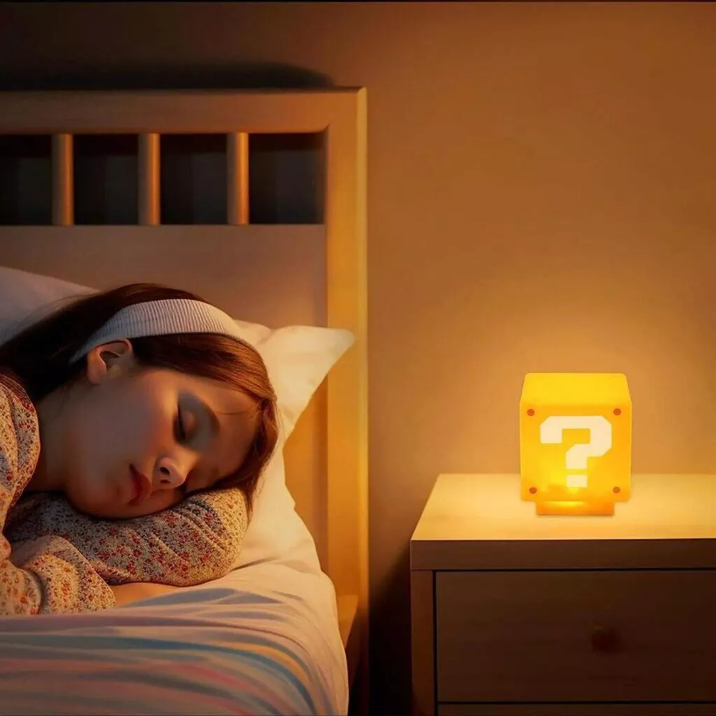 Kostka ze Super Maria jako LED lampička AliExpress dárky děti elektro