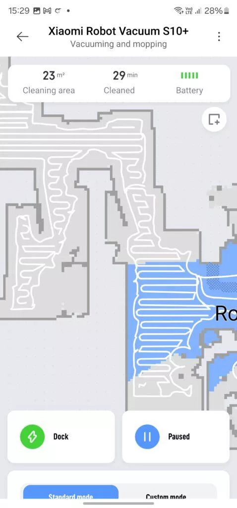 Xiaomi Robot Vacuum S10+ mapa