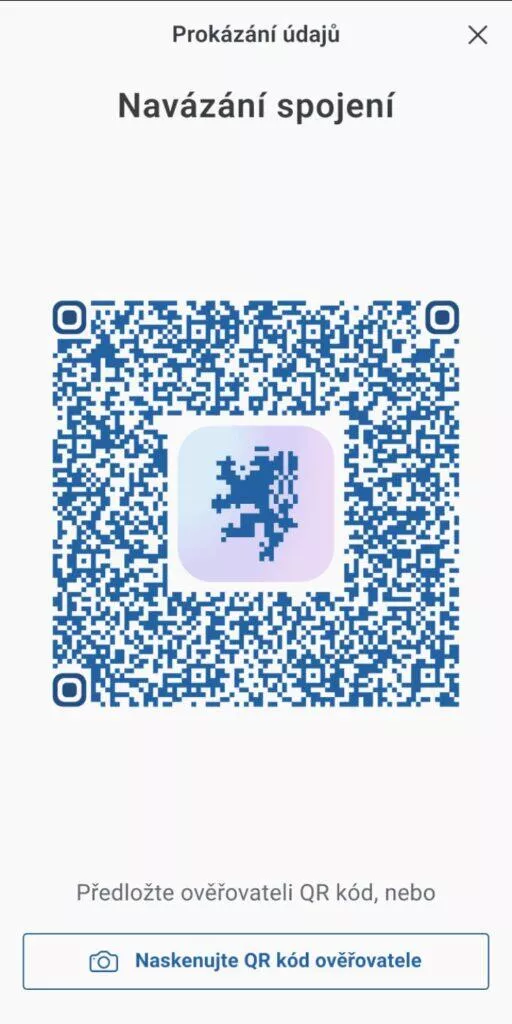 aplikace eDoklady QR kód