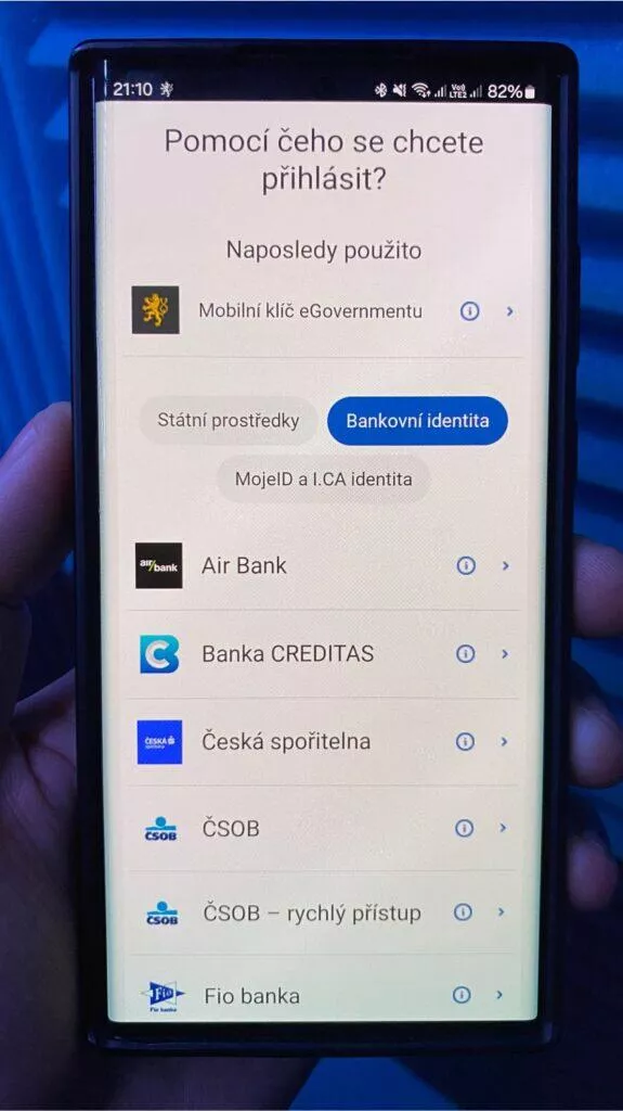 aplikace eDoklady registrace návod přihlášení občanský průkaz občanka 3 bankovní identita
