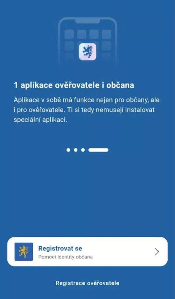 aplikace eDoklady úvodní karta 4 aplikace ověřovatele i občana