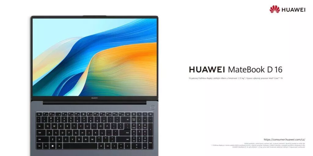 CZECH MKT_MateBook D_Product KV_HQ_MKT MateBook_D 16 Mitchell G_Gray_EN_Horizontal_KV_HQ_PSD_RGB_20231113