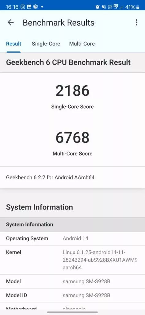 galaxy s24 ultra geekbench
