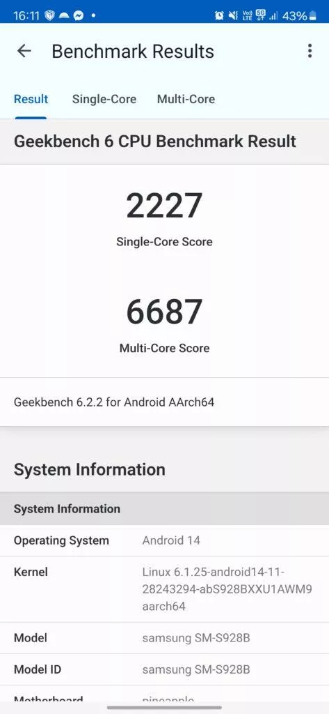 galaxy s24 ultra geekbench snapdragon 8 gen 3