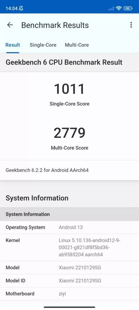 geekbench snapdragon 7 gen 1