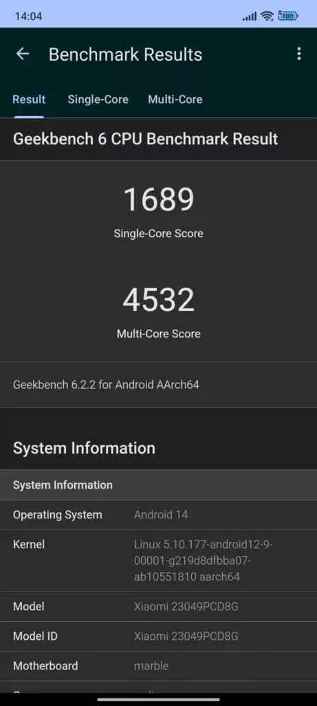 geekbench snapdragon 7 gen 2