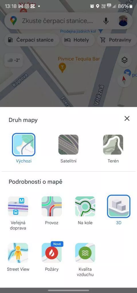 mapy google nová funkce
