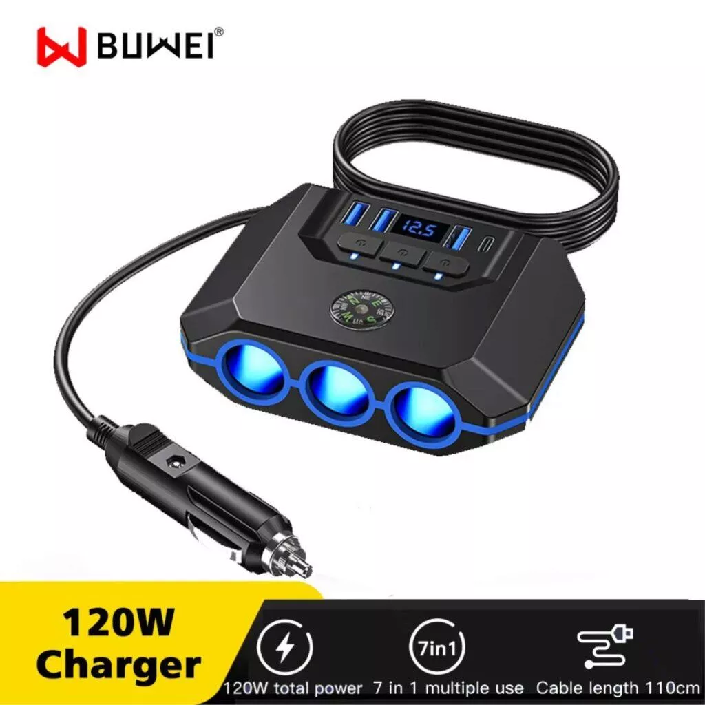 Prodlužovačka a roztrojka 12V zásuvky AliExpress elektro příslušenství do auta