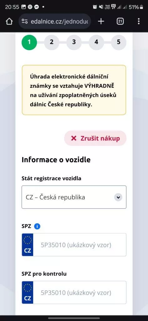 dálniční známka edalnice navod