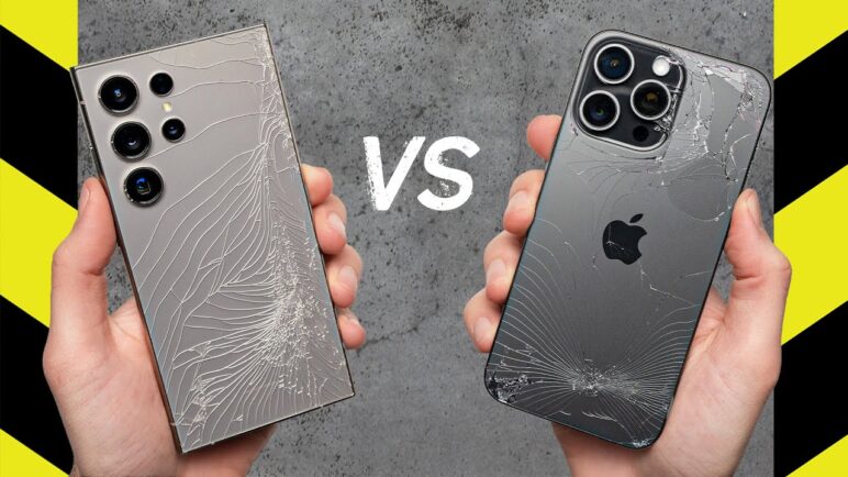 Galaxy S24 Ultra vs. iPhone 15 Pro Max Drop Test!