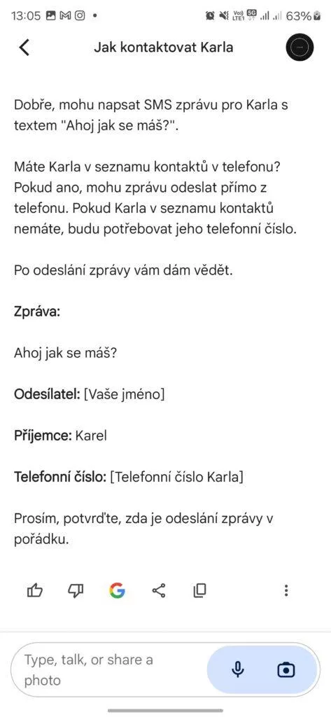 google asistent čeština gemini