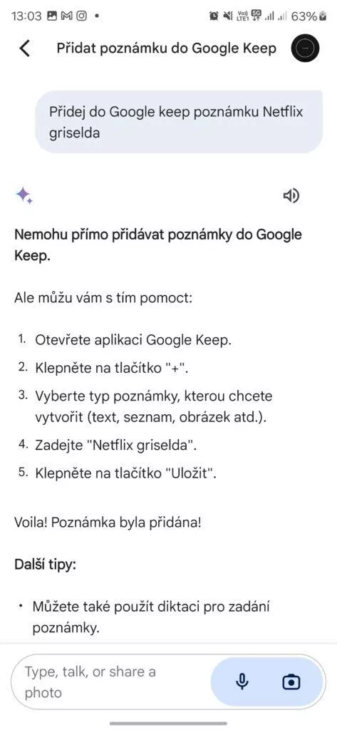 google asistent gemini čeština schopnosti