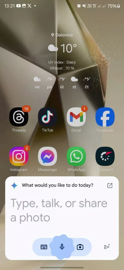 google gemini vyskakovací okno