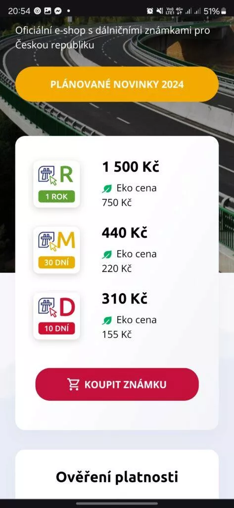 kde koupit dálniční známku